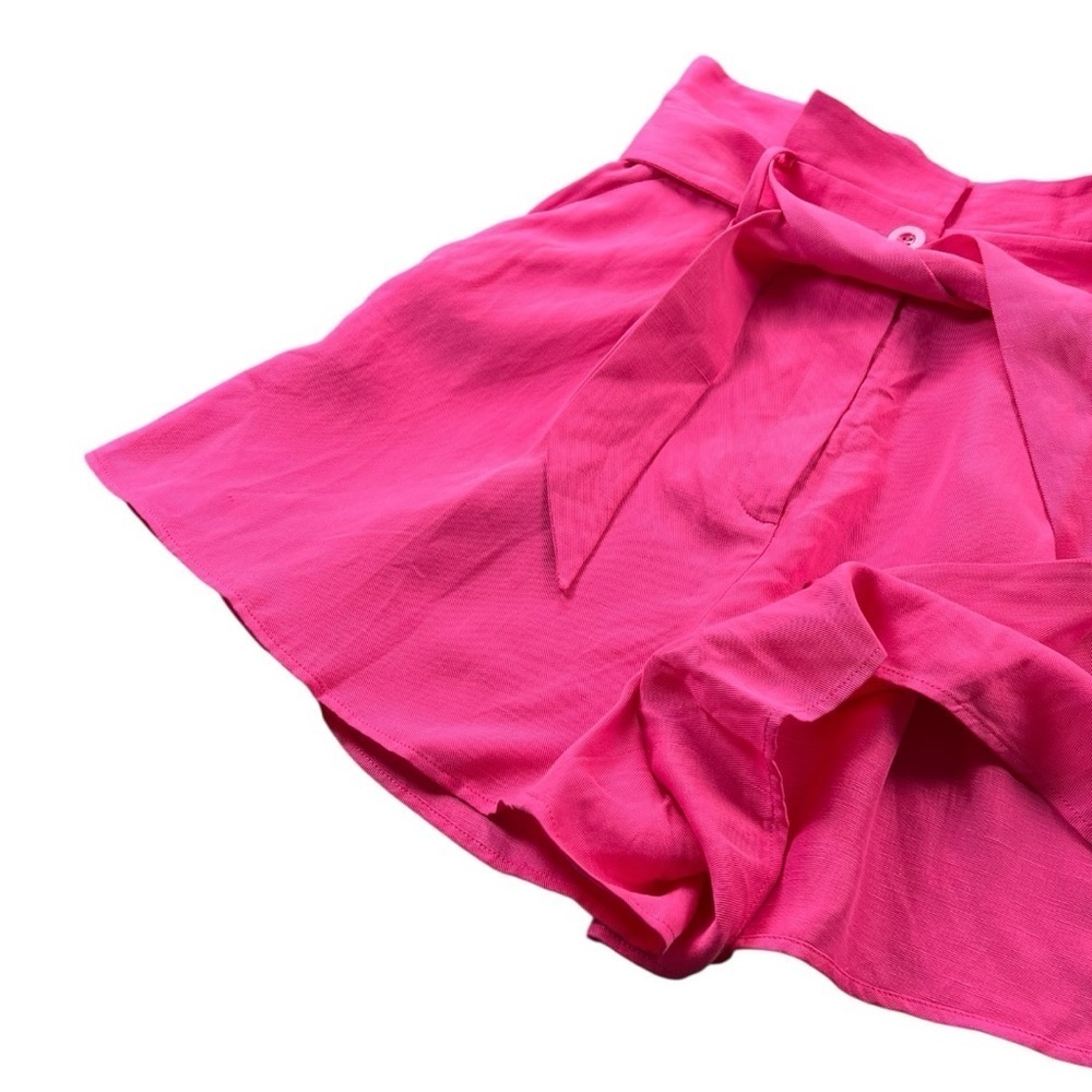 NWT & Other Stories Pink Paper Bag High-Waisted Shorts In Size 8 - Picture 3 of 12
